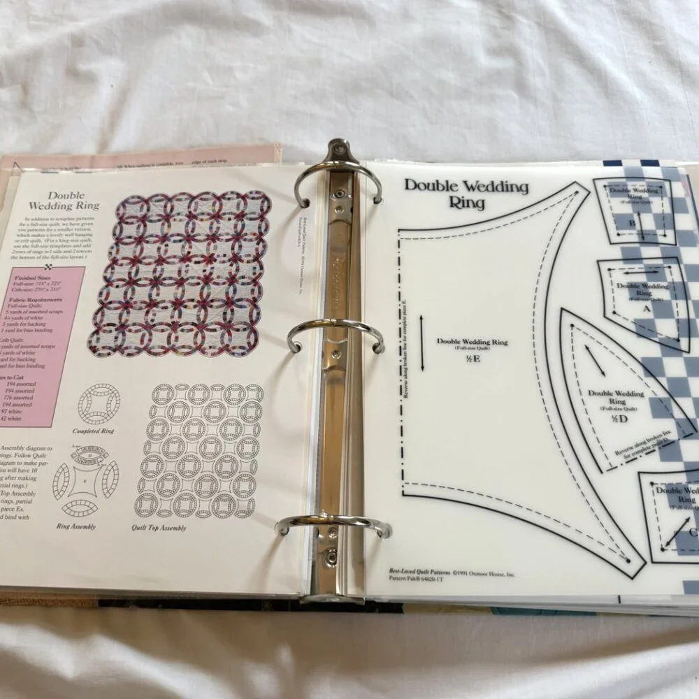 Oxmoor House BEST LOVED Quilt Patterns Binder Quilt Patterns 1993 Customizable